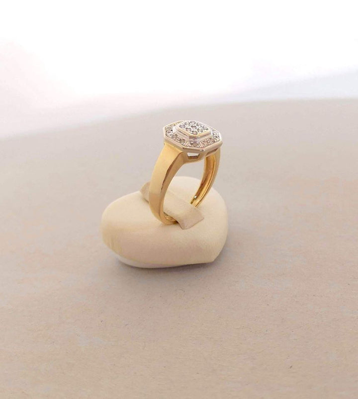 Bague Diamants / Joaillerie Or 2 tons 18 k / Or 18 carats / 750