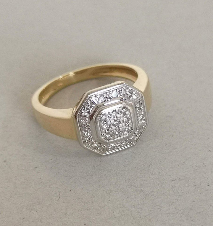 Bague Diamants / Joaillerie Or 2 tons 18 k / Or 18 carats / 750