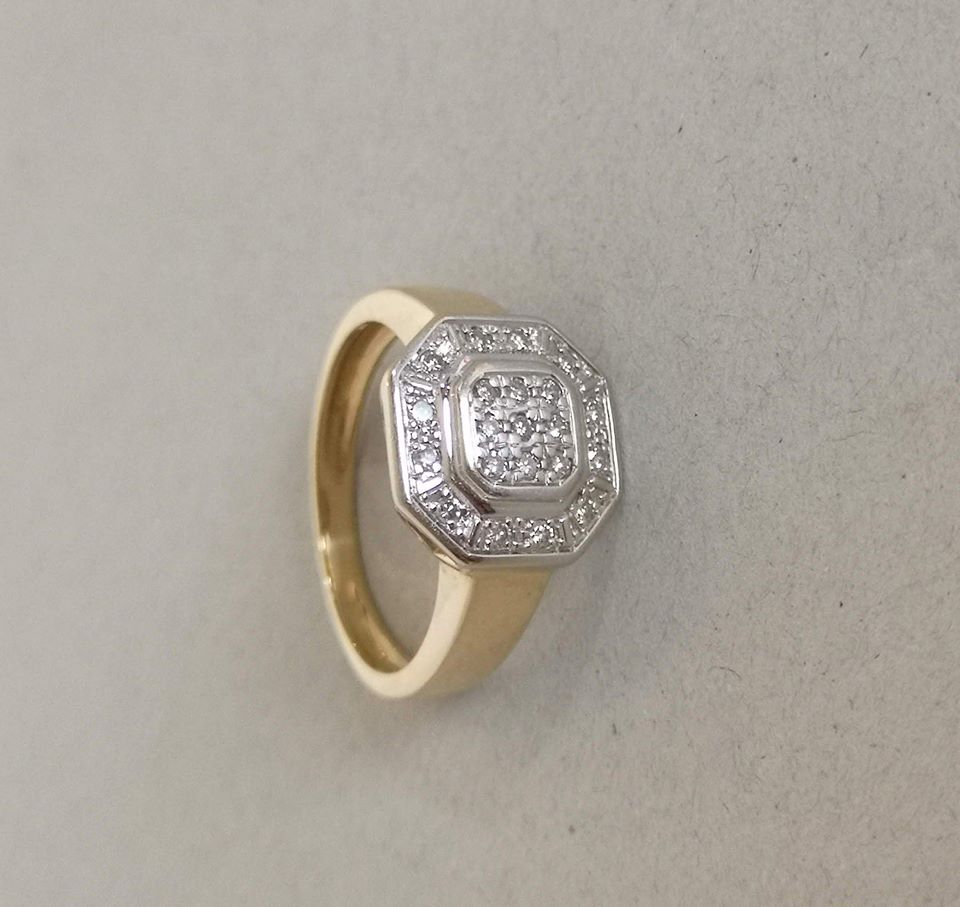 Bague Diamants / Joaillerie Or 2 tons 18 k / Or 18 carats / 750