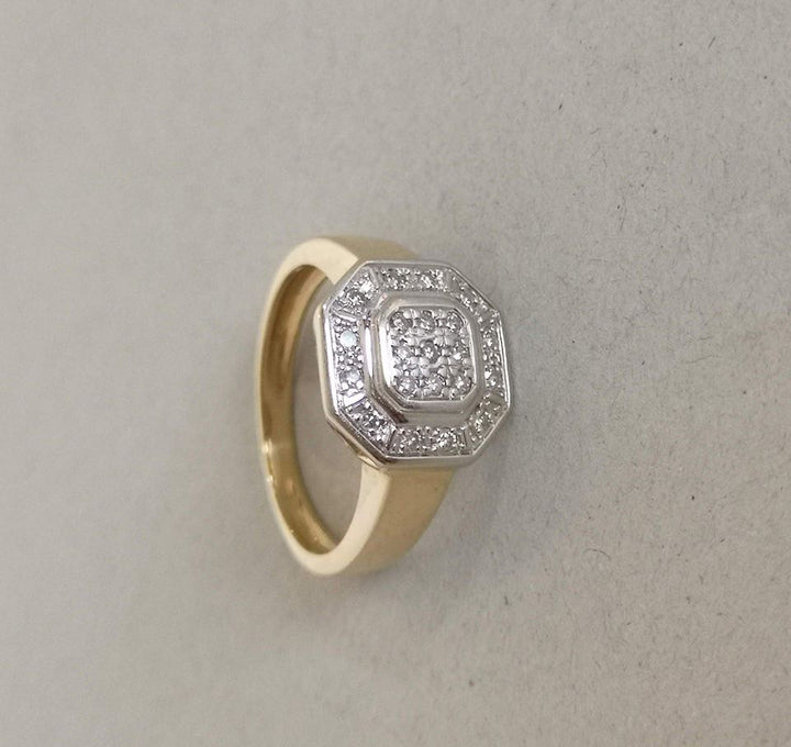 Bague Diamants / Joaillerie Or 2 tons 18 k / Or 18 carats / 750