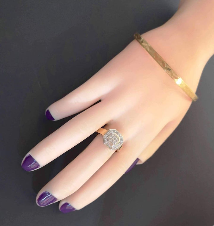 Bague Diamants / Joaillerie Or 2 tons 18 k / Or 18 carats / 750
