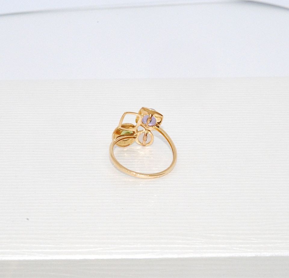 Bague Or Jaune 18K / Pierres fines / Or 18 carats / 750/1000