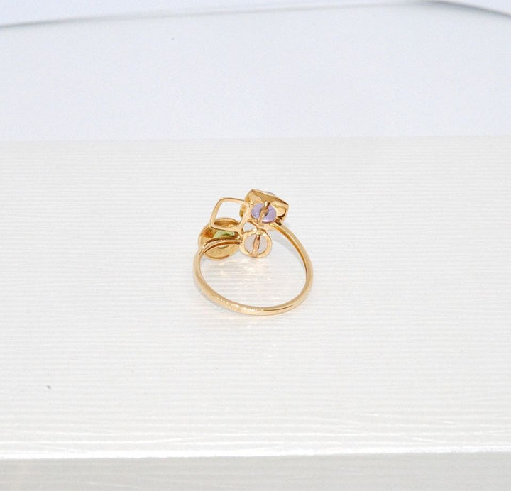 Bague Or Jaune 18K / Pierres fines / Or 18 carats / 750/1000
