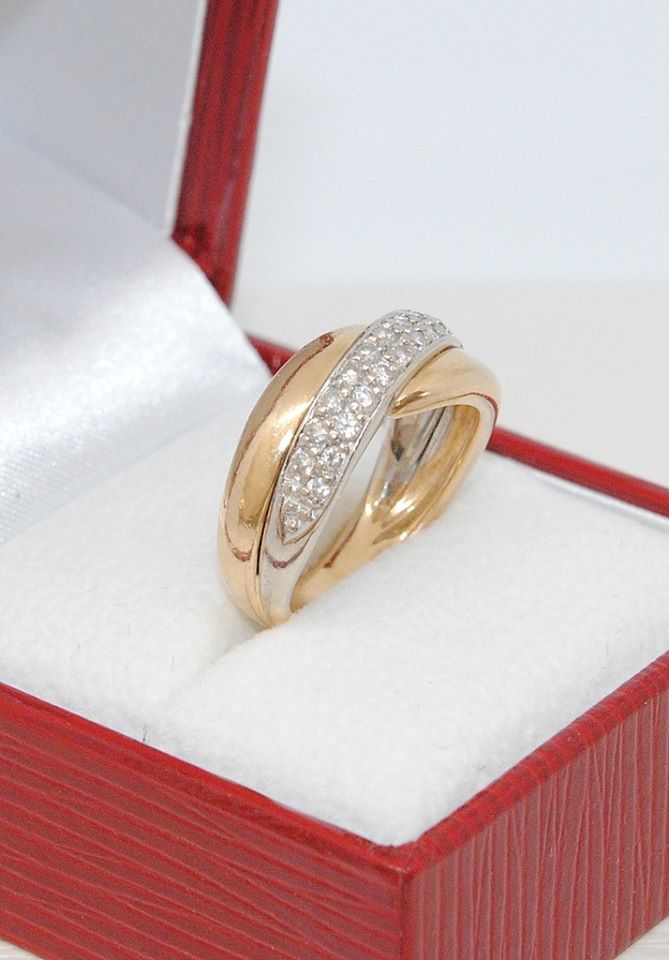 Bague Or Bicolore 18 K ( 750 ) / DIAMANTS / Or 18 carats