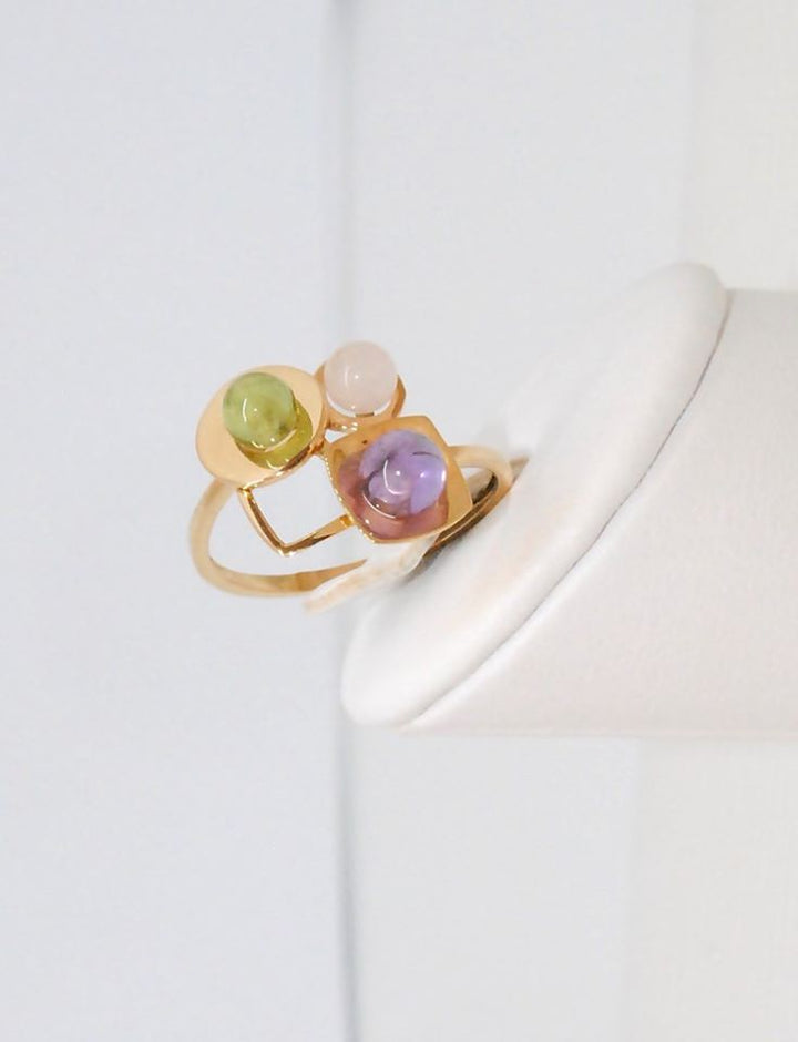 Bague Or Jaune 18K / Pierres fines / Or 18 carats / 750/1000