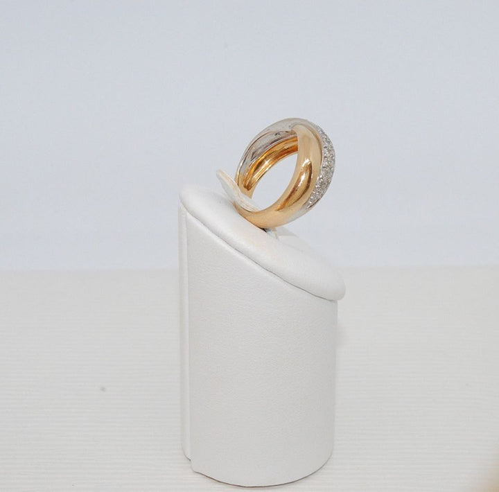 Bague Or Bicolore 18 K ( 750 ) / DIAMANTS / Or 18 carats