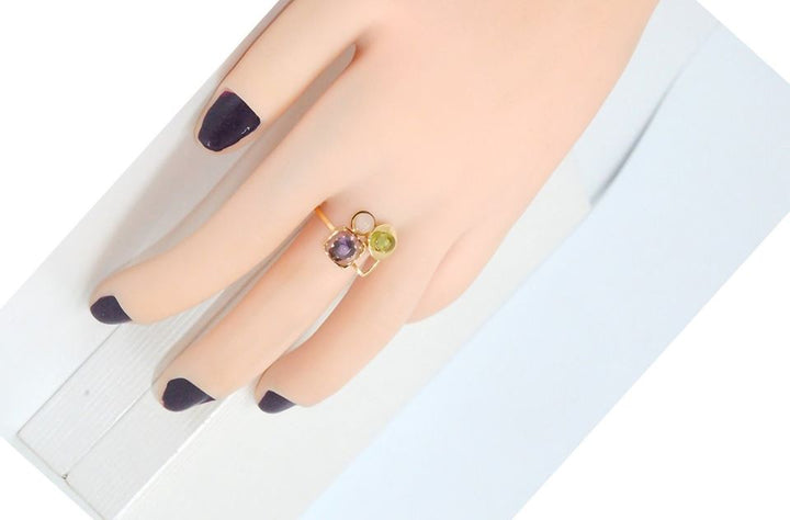 Bague Or Jaune 18K / Pierres fines / Or 18 carats / 750/1000