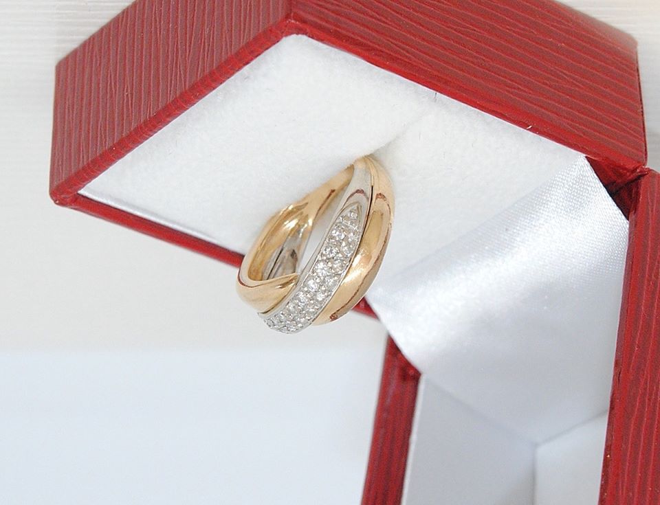 Bague Or Bicolore 18 K ( 750 ) / DIAMANTS / Or 18 carats