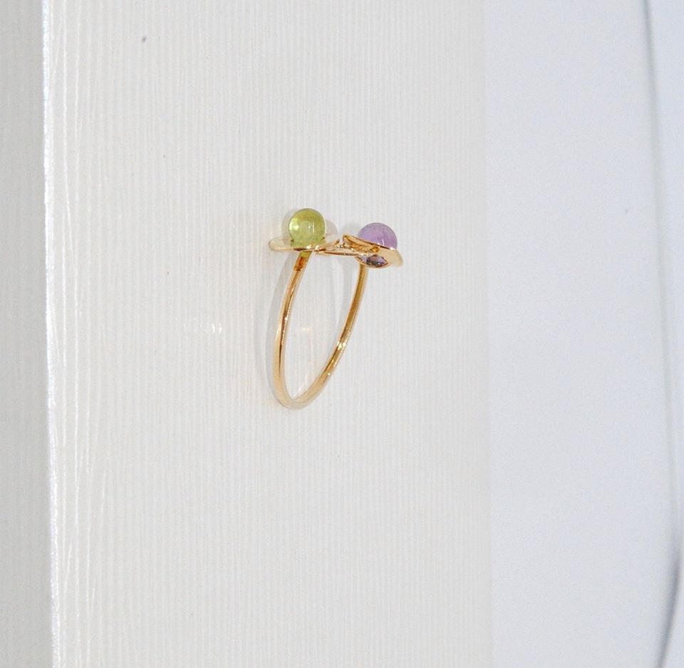 Bague Or Jaune 18K / Pierres fines / Or 18 carats / 750/1000