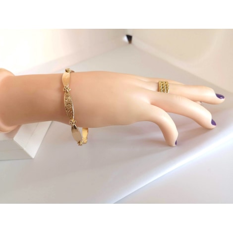 Ancien Bracelet Massif / Jonc ciselé / 20,56 gr / Or Jaune 18k / Joaillerie 750