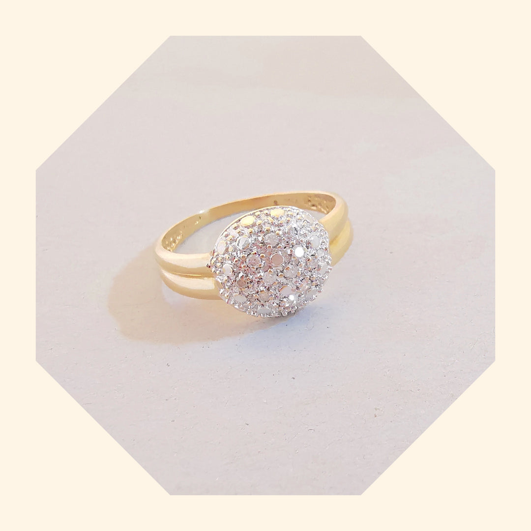 Bague boule / Diamants / Or 18 K gold / 750/1000 / Or 18 carats
