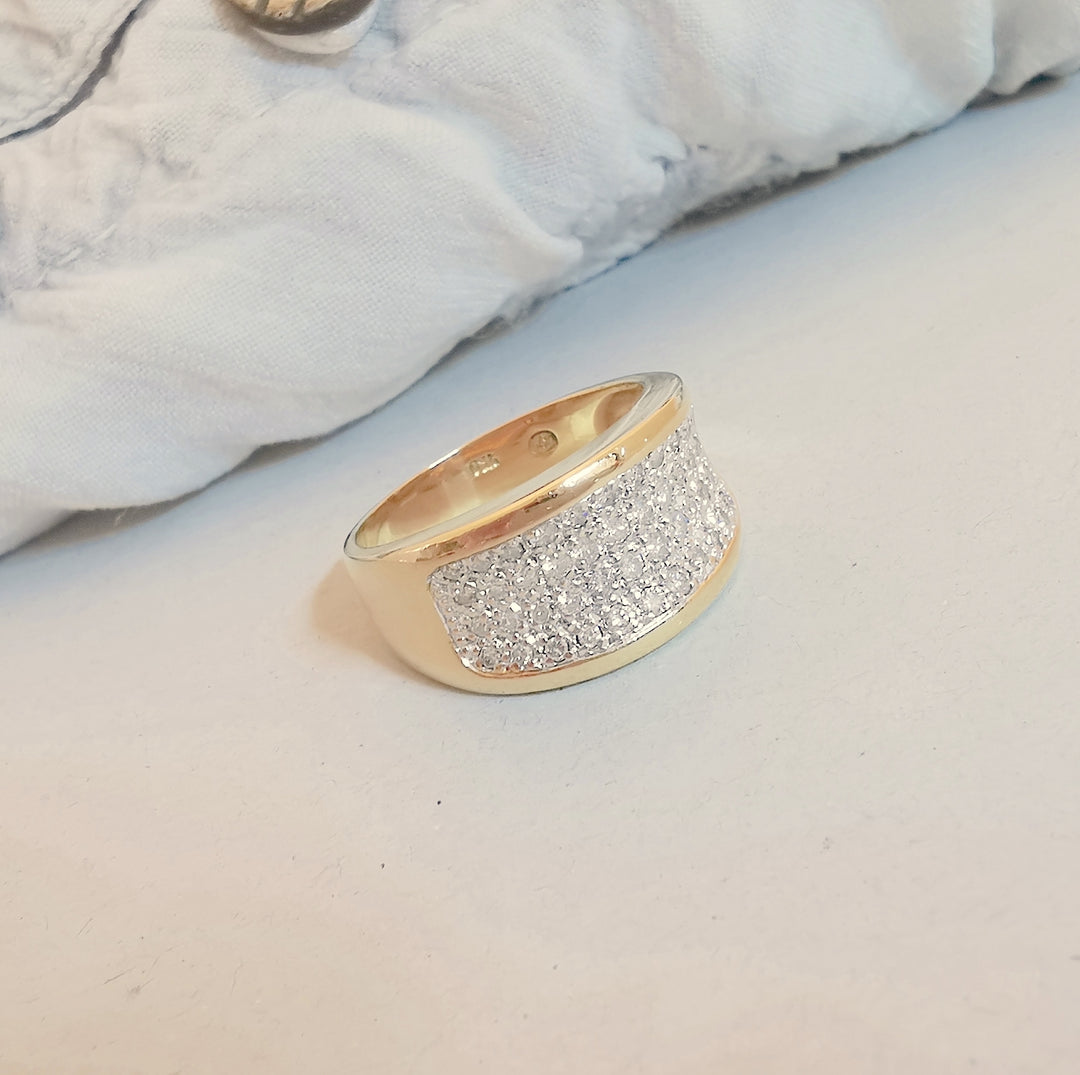 Bague Bandeau / Diamants / Or 18 K gold / 18 carats / 750