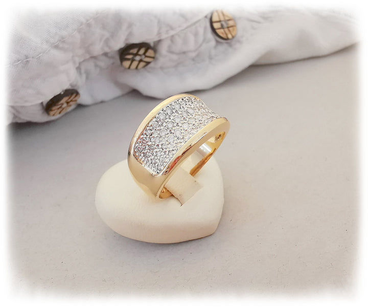 Bague Bandeau / Diamants / Or 18 K gold / 18 carats / 750