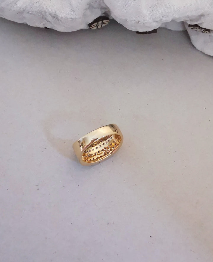 Bague Bandeau / Diamants / Or 18 K gold / 18 carats / 750