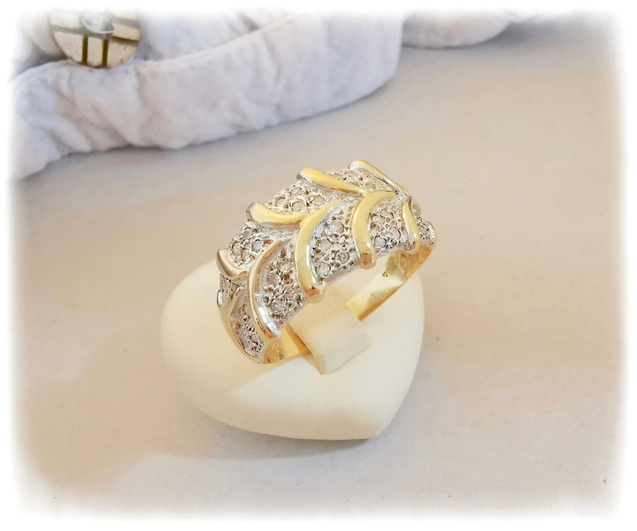 Bague Jonc / Diamants / Or 18 K gold / 18 carats / 750