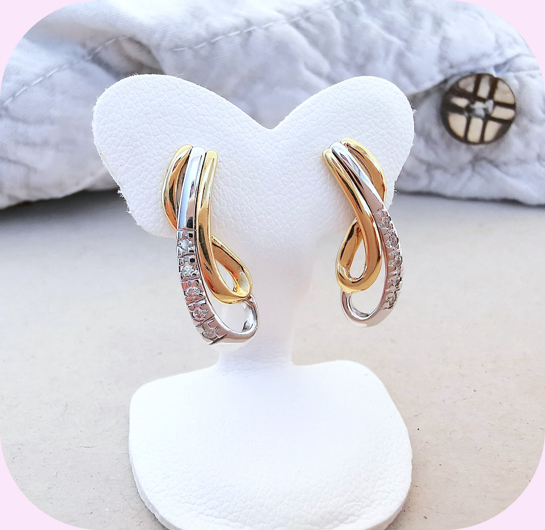 Boucles d'oreilles Diamants / Or 18 K / 750/1000 / 18 carats
