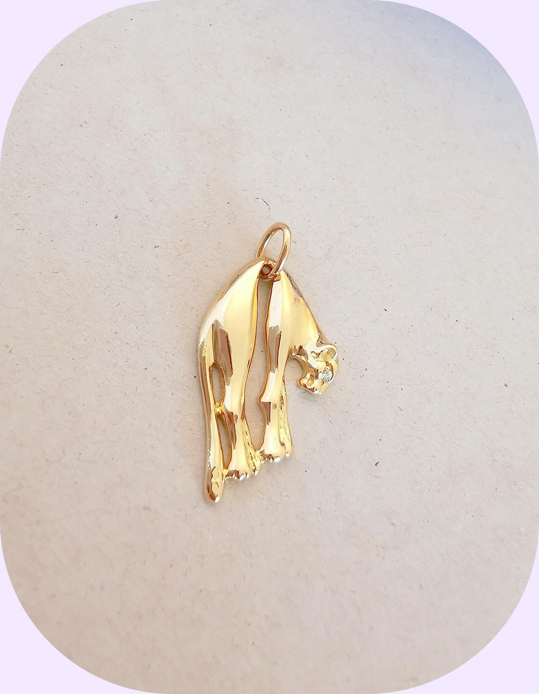 Pendentif Panthère / Diamant / Or Jaune 18 K / 18 carats / 750/1000