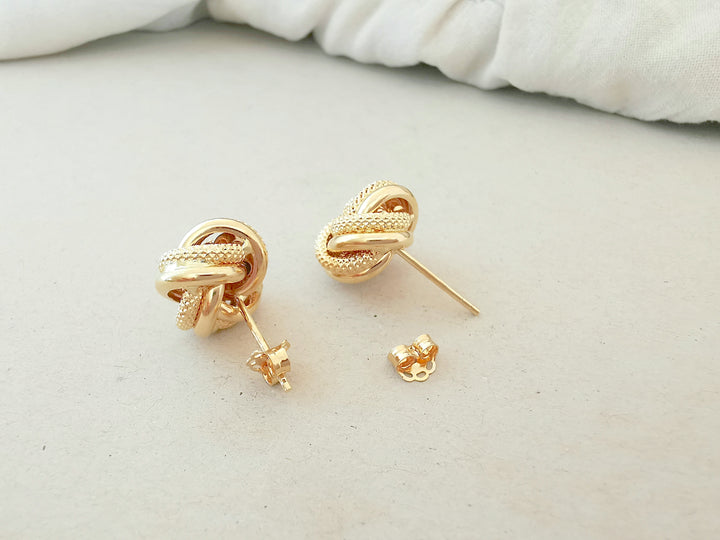 Boucles d'oreilles "boules torsadées" / BREV / Or 18 K / (750°/°°) / 18 carats