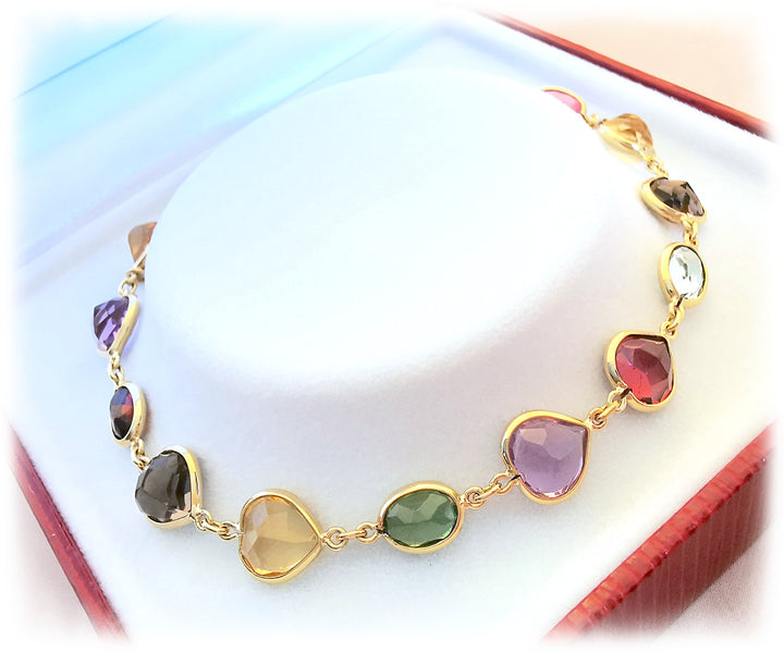 Bracelet Pierres fines / Or Jaune 18 K / 18 carats / (750°/°°)