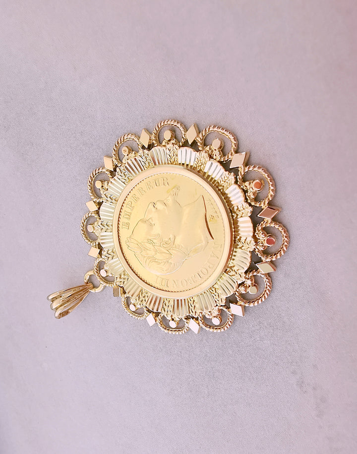 Pendentif Or 18 K avec pièce Or de 20 Frs NAPOLEON III Lauré 1863 ( 900/1000 )