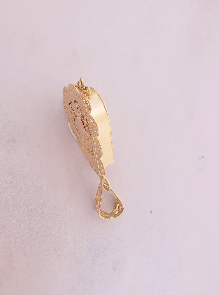 Pendentif Oriental Meskia filigranée pampilles / Or Jaune 18 K / (750°/°°) / 18 carats