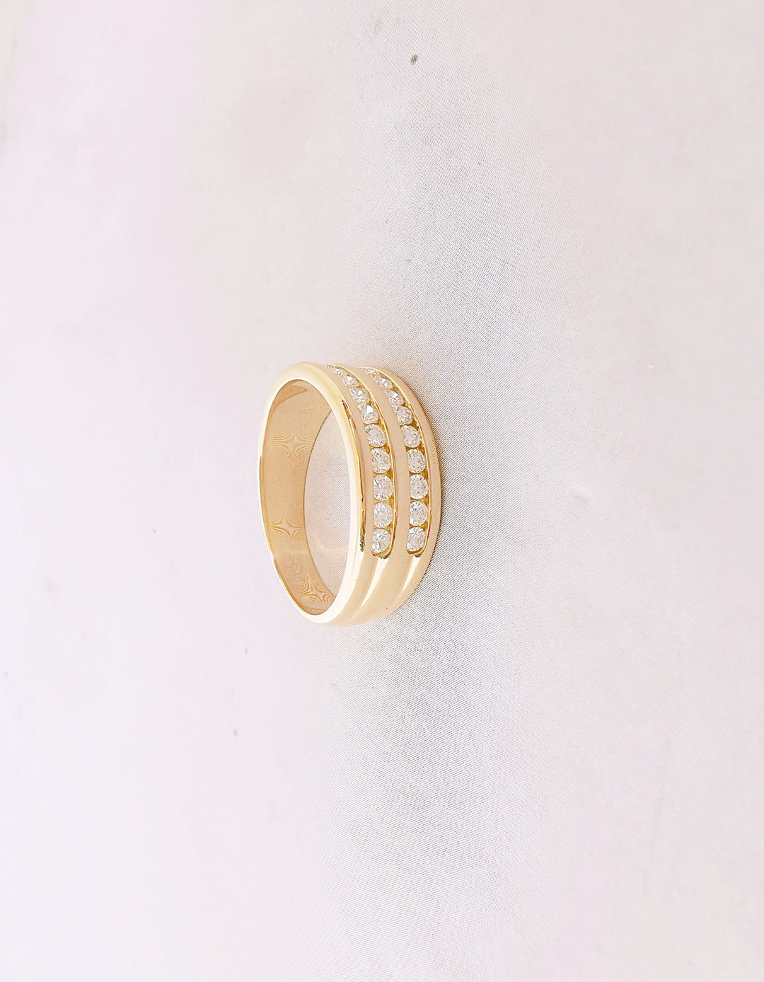 Bague Jonc Diamants 0,55 ct / Or Jaune 18 K / (750°/°°) / 18 carats