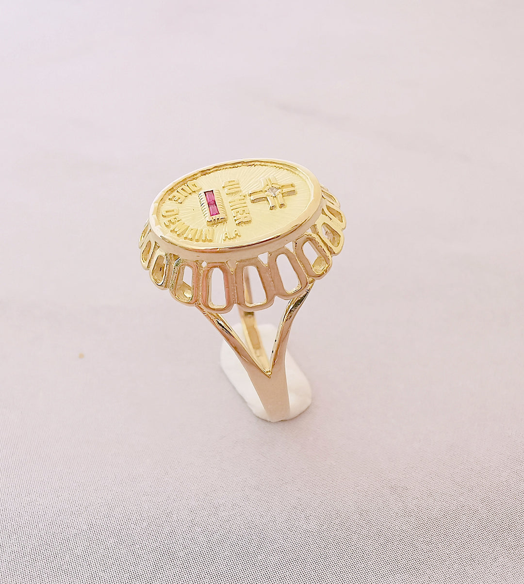 Bague d'Amour Augis Vintage / Or Jaune 18 K / 18 carats / (750°/°°)