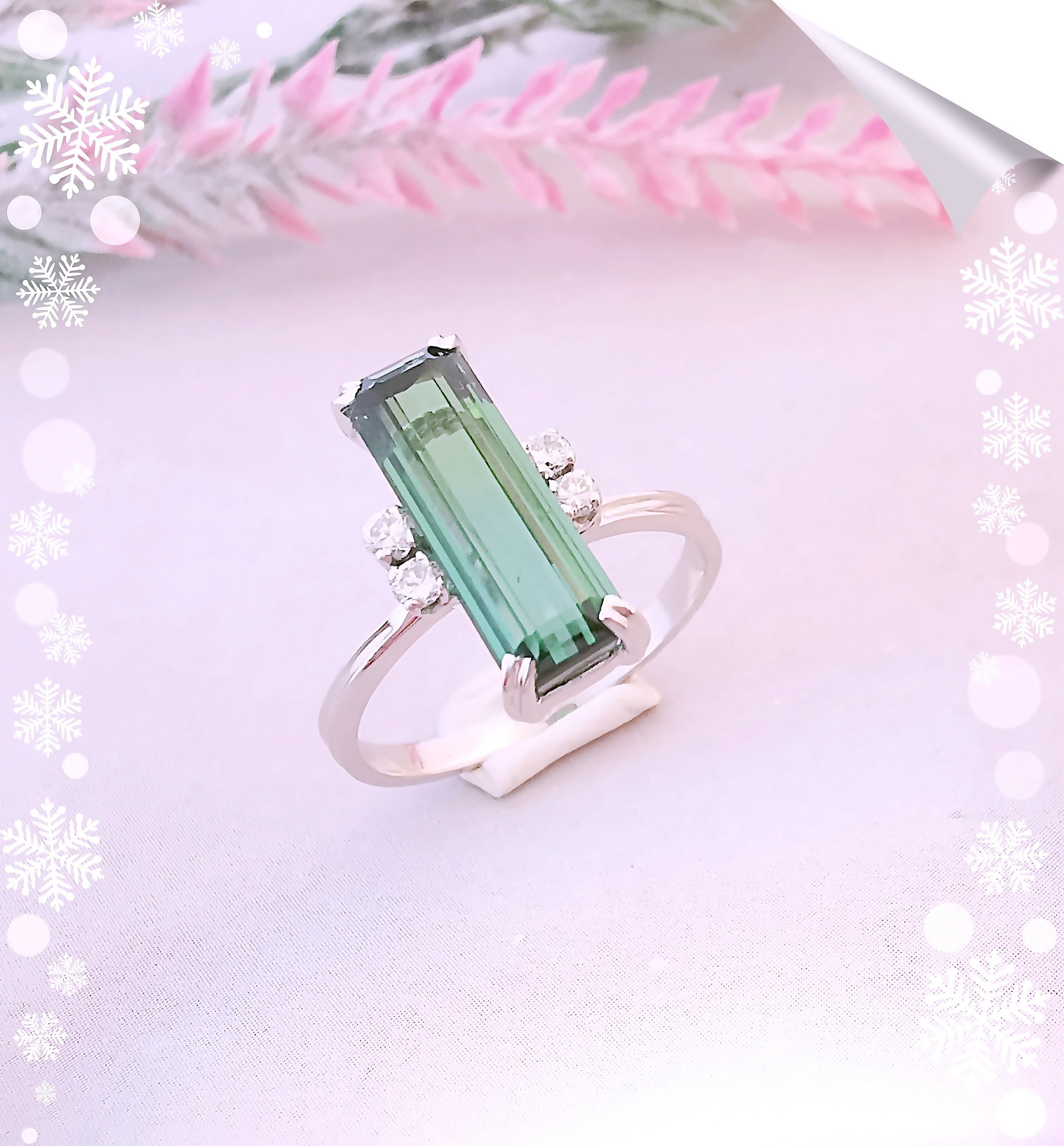 Bague best sale tourmaline verte