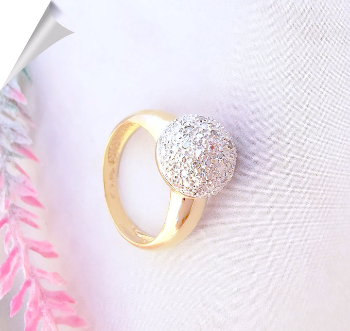 Bague Boule / Diamants / Or 18 K / 18 carats / (750°/°°)