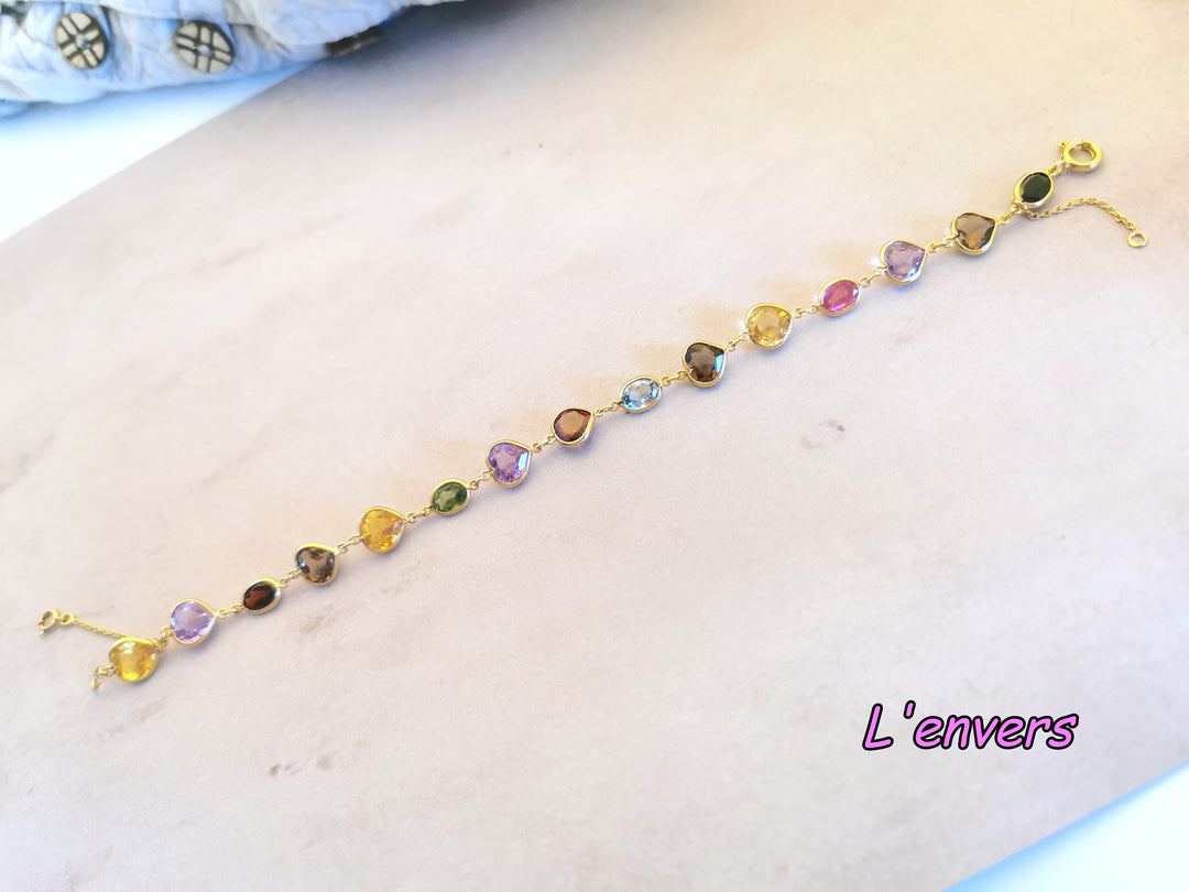 Bracelet Pierres fines / Or Jaune 18 K / 18 carats / (750°/°°)