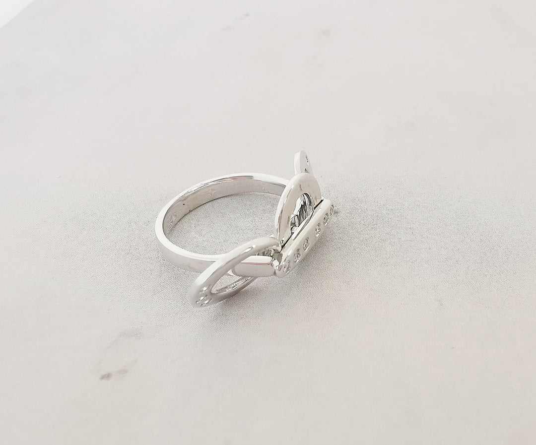 photo bague diamants or blanc 18 carats