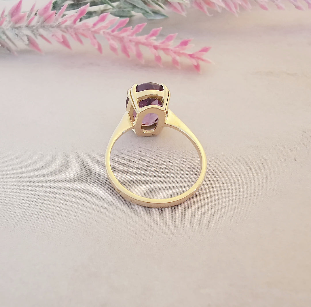 vue de l'intérieur bijou iconique bague femme amethyste or 18K
