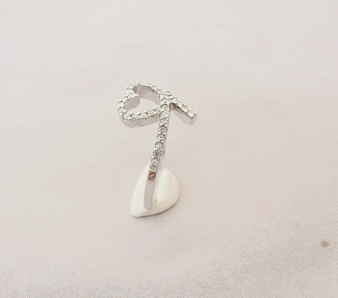 photo droite valordiams joaillerie de seconde main Coeur Diamants Or Blanc 18K  